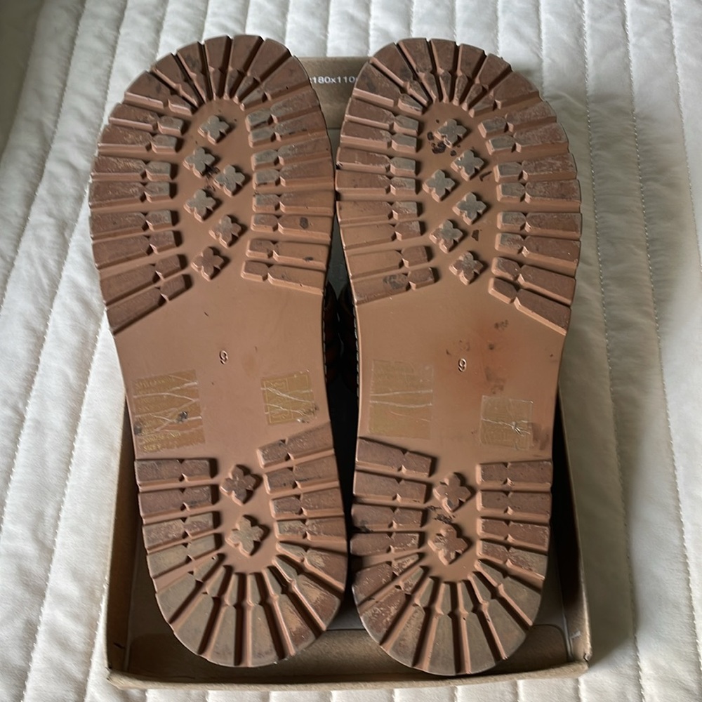 Madewell - Multi-Strap Lugsole Leather Slides - Size 9 Brown - Picture 4 of 4